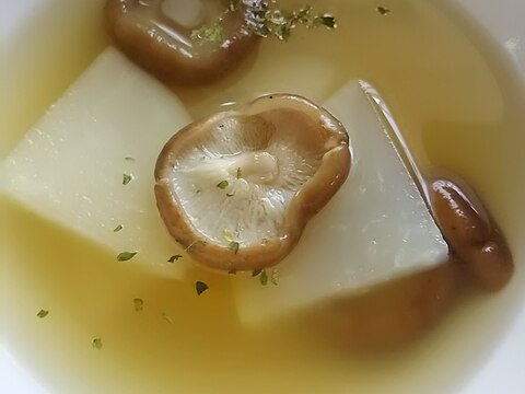 カブとしいたけのスープ(^^)